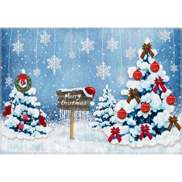 Covor Vitaus Christmas Period Snowy Nature, 50 x 80 cm
