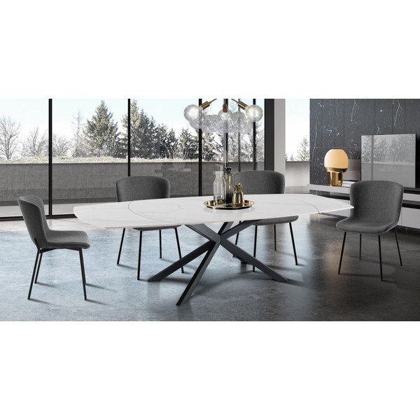 Scaune de dining gri-închis 2 buc. Snug – Tomasucci-image-1