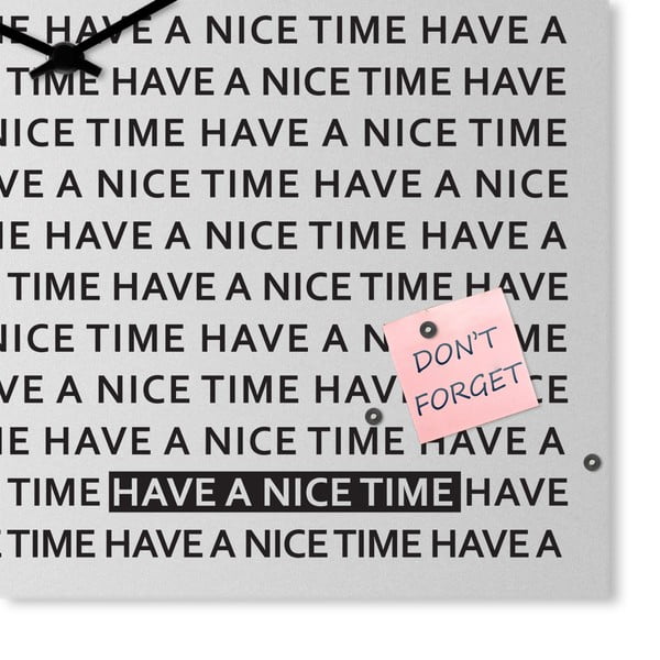 Ceas de perete,  dESIGNoBJECT.it Nice Time White, 50 x 50 cm -image-3
