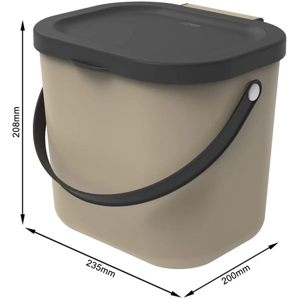 Recipient pentru deșeuri compostabile maro deschis 6 l Albula – Rotho-image-2