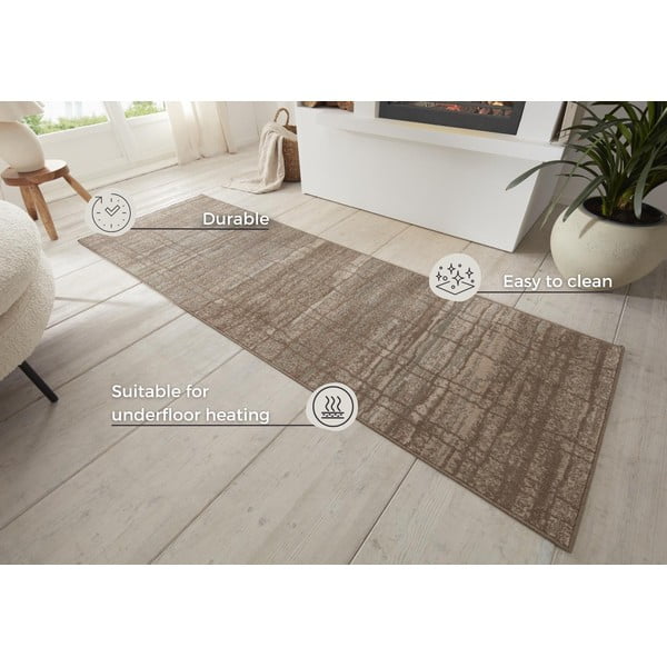 Covor tip traversă maro/bej 80x200 cm Terrain – Hanse Home-image-4