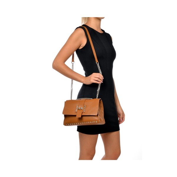 Rucsac din piele Roberta M Vanessa, maro coniac-image-4