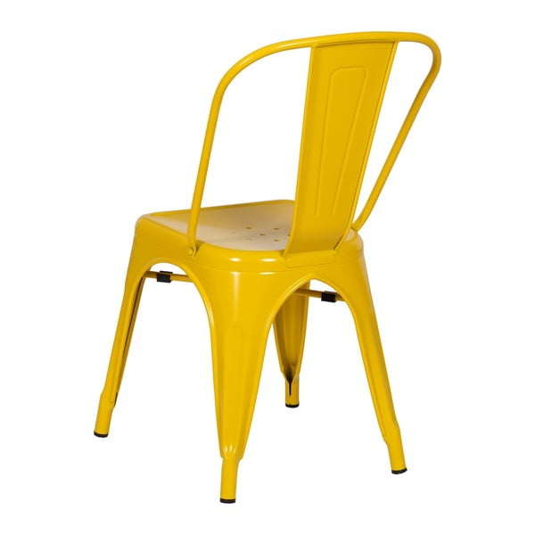 Scaune de dining galbene 2 buc. din metal – Ixia-image-3