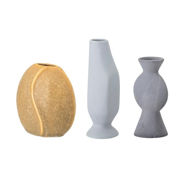 Vaze 3 buc. din gresie lucrate manual (înălțime 12,5 cm) Miacecilia – Bloomingville-image-4