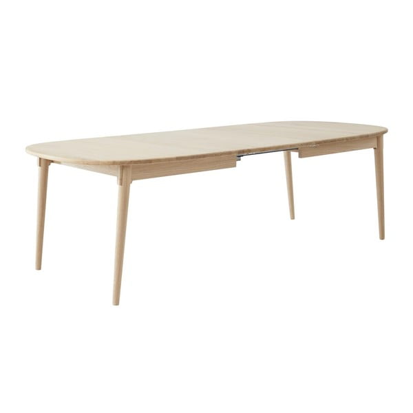 Masă de dining extensibilă din lemn de stejar cu blat suplimentar 106x184 cm Miro – Hammel Furniture-image-3