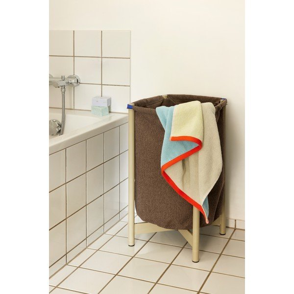 Prosop albastru din bumbac din frotir 70x140 cm Block – Hübsch-image-4