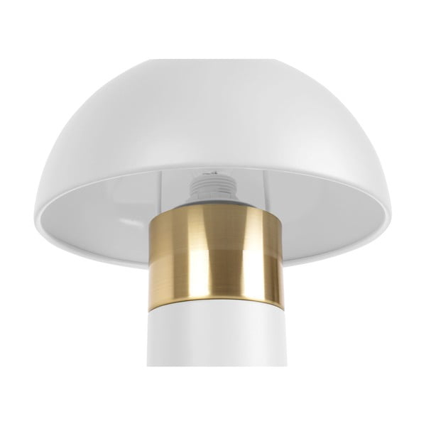 Veioză Leitmotiv Seta, înălțime 26 cm, alb-auriu-image-2