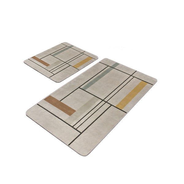 Covorașe de baie maro deschis 2 buc. 60x100 cm – Mila Home