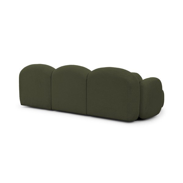 Colțar verde cu tapițerie din țesătură bouclé (cu colț pe partea stângă/cu șezlong) Orbit – Ropez-image-3