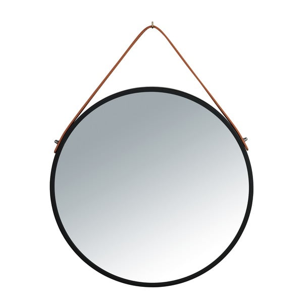 Oglindă suspendată Wenko Borrone, ø 40 cm, negru
