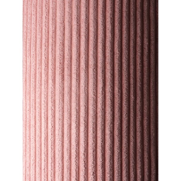 Puf de copii roz cu tapițerie din catifea reiată – Wigiwama-image-4