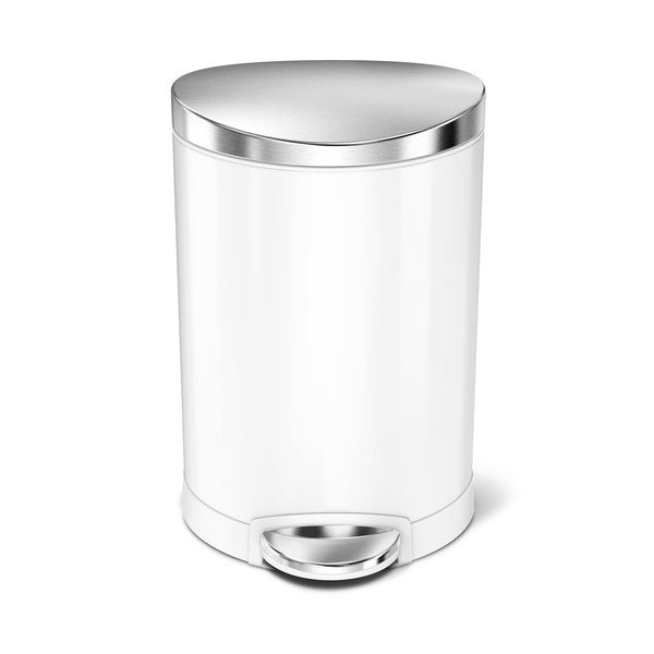 Coș de gunoi alb cu pedală din oțel 6 l – simplehuman-image-4