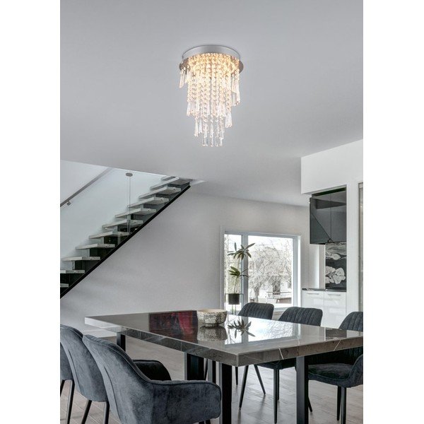 Plafonieră argintie LED ø 30 cm Pomp – Reality-image-1