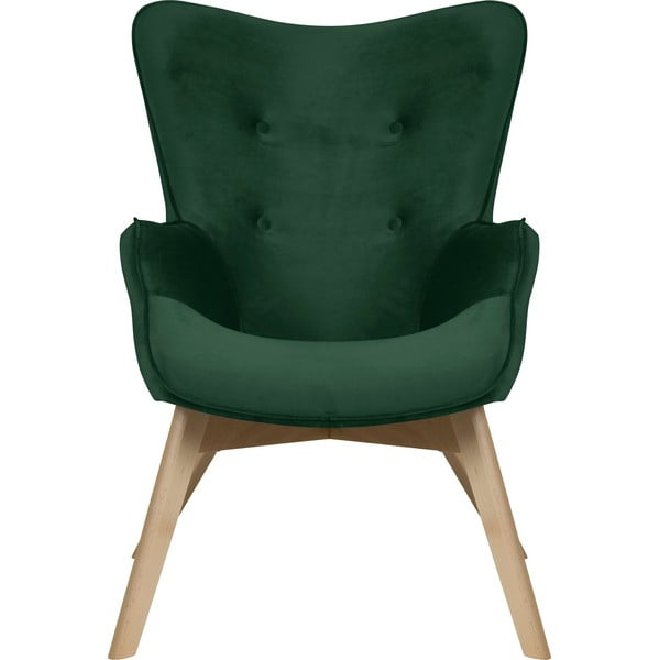 Fotoliu verde închis cu tapițerie din catifea Niko – Ropez-image-2