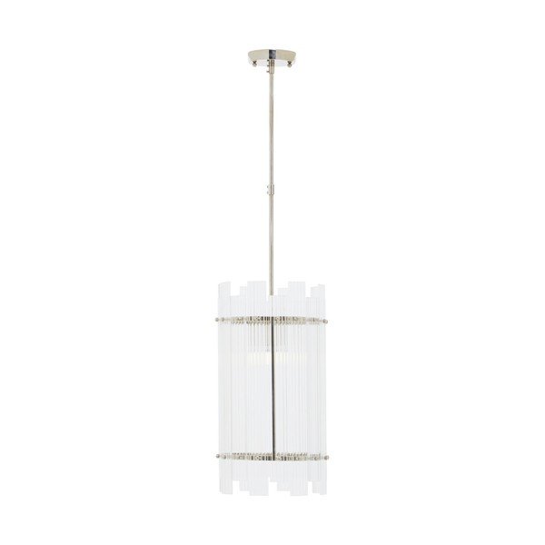 Lustră argintie din metal cu abajur din sticlă ø 27 cm Ritz – Premier Housewares-image-3