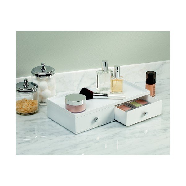 Organizator cu 2 sertare iDesign Drawer, alb-image-2