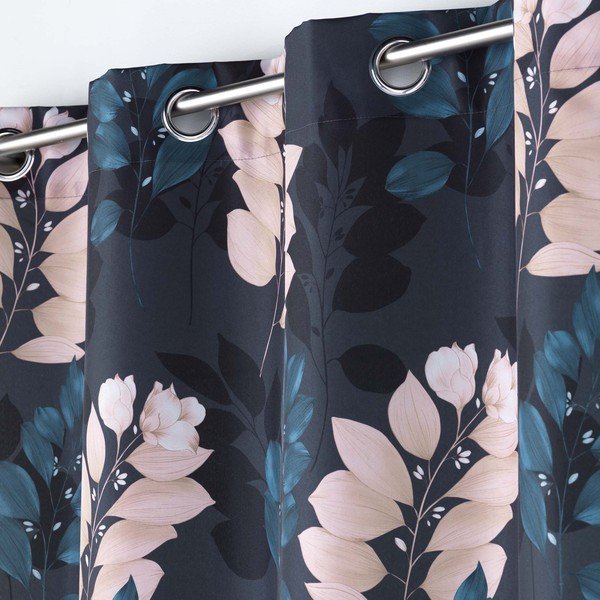 Draperie albastru-închis 140x260 cm Belline – douceur d'intérieur-image-1