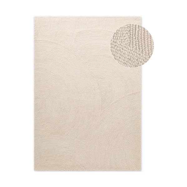 Covor în culoare naturală deschisă, țesut manual, din lână 120x180 cm Eleni Natural White – Hanse Home