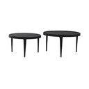 Măsuțe de cafea negre 2 buc. rotunde ø 75 cm Tobias – Light & Living