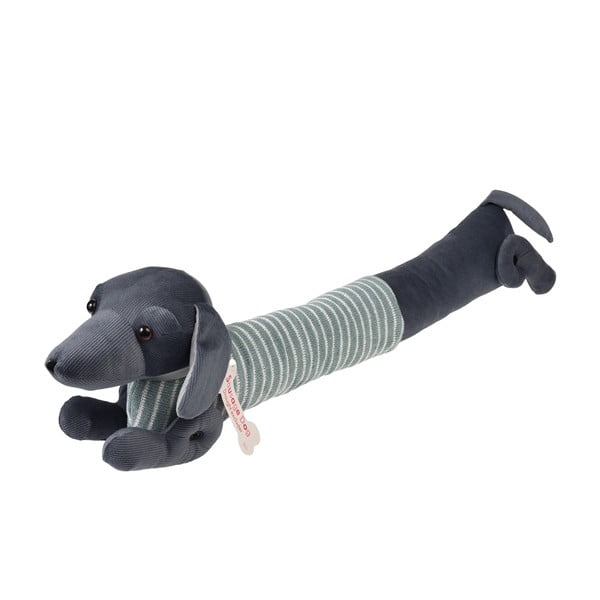Protecție anti-curent pentru ușă verde-gri 17x76 cm Sausage Dog – Rex London