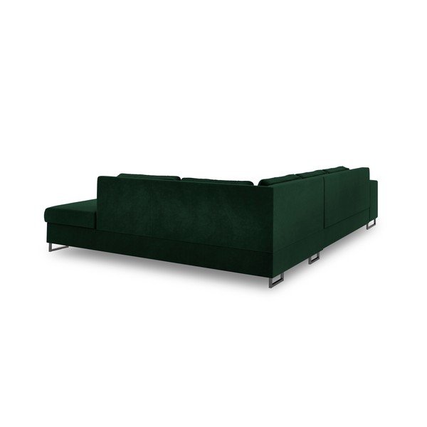 Canapea extensibilă cu șezlong pe partea dreaptă Cosmopolitan Design San Diego, verde-image-3