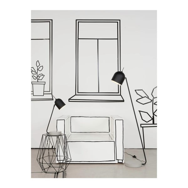 Veioză neagră/gri cu abajur din metal (înălțime 57 cm) Madrid – it's about RoMi-image-3