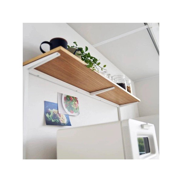 Raft suplimentar alb/în culoare naturală din lemn 28,5x8,5 cm Tower – YAMAZAKI-image-3