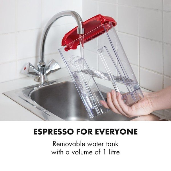 Espresor de cafea Klarstein Espressionata Gusto, roșu-image-1