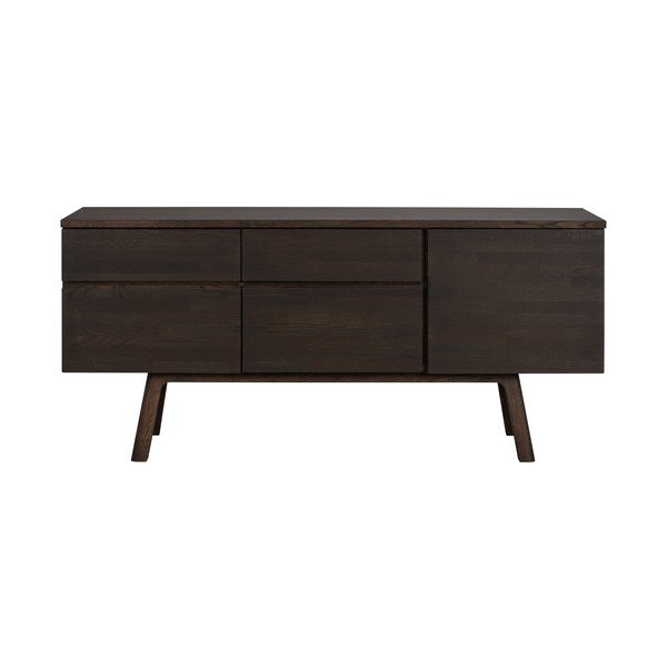 Comodă în culoare naturală închisă din lemn de stejar 170x77x42 cm Cleardale – Rowico-image-4