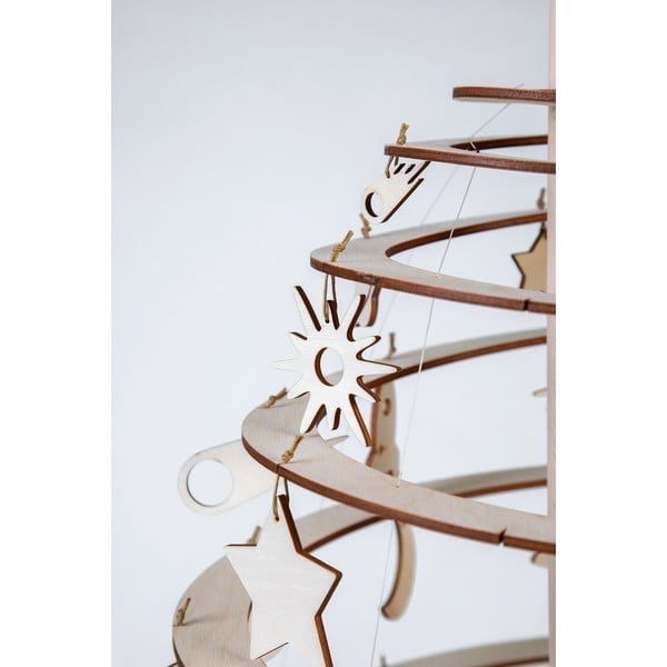 Set 8 decorațiuni de Crăciun din lemn Spira Medium-image-2