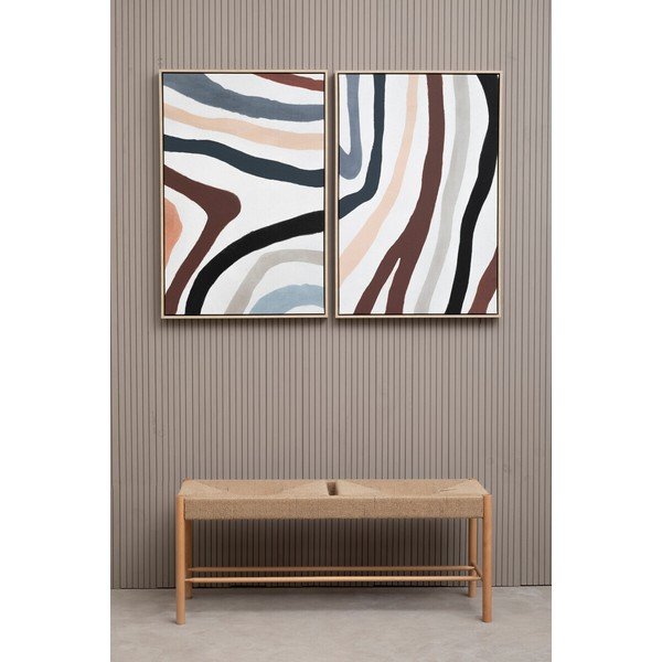 Tablouri cu ramă/pe pânză 2 buc. 63x93 cm Astratto – Premier Housewares-image-1