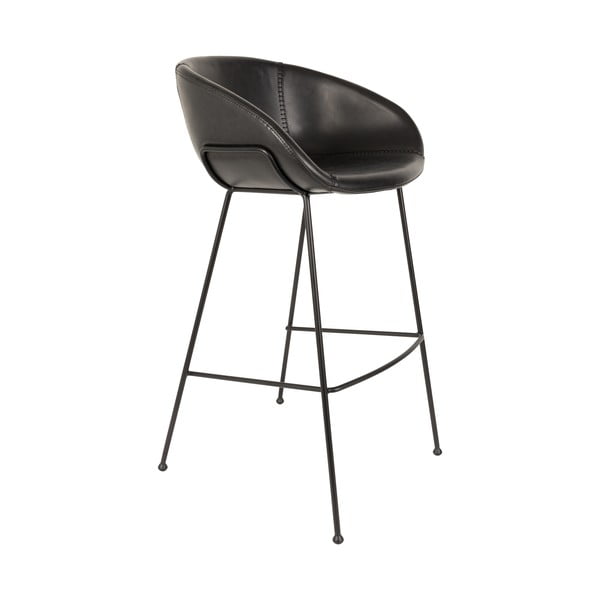 Set 2 scaune bar Zuiver Feston, înălțime scaun 76 cm, negru