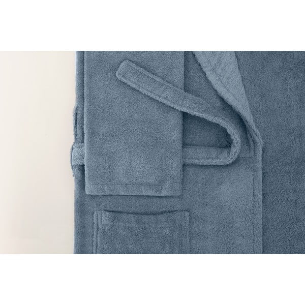 Halat de baie  albastru L/XL din bumbac - Foutastic-image-4