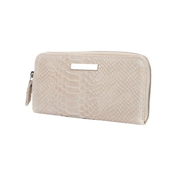 Portofel din piele, Mangotti Bags Rosso, bej-image-3