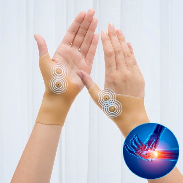 Set 2 manșete compresive cu puncte magnetice InnovaGoods