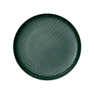 Farfurie din porțelan Villeroy & Boch Leaf, ⌀ 24 cm, alb-verde