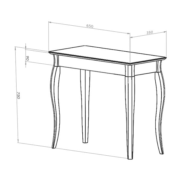 Măsuță Ragaba Console, lungime 65 cm, gri grafit-image-2