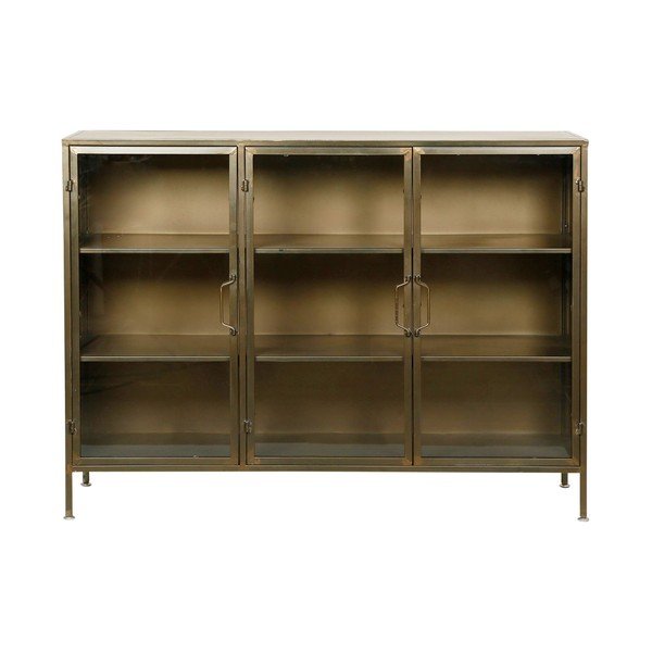 Vitrină aurie din metal 123,5x91,5 cm Dagenham – Côté Table