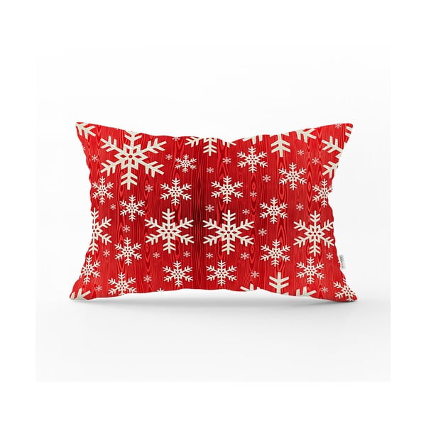 Față de pernă cu model de Crăciun Minimalist Cushion Covers Snowflake, 35 x 55 cm