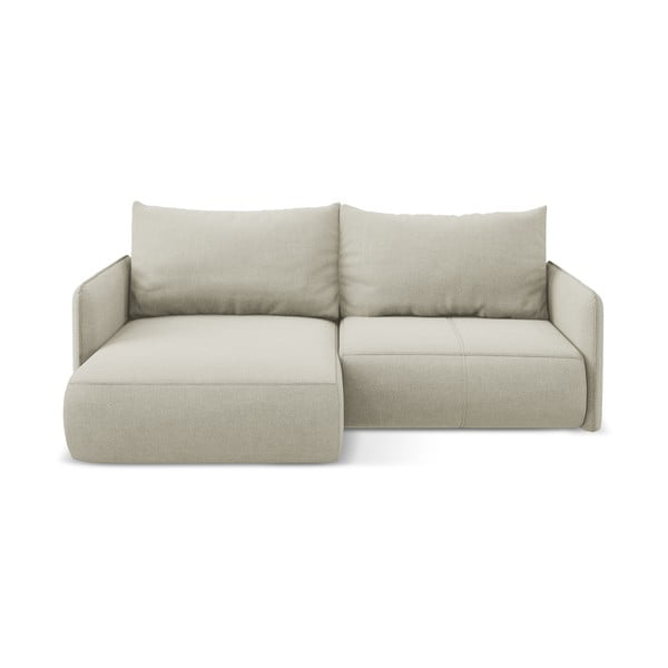 Colțar crem extensibil/cu spațiu de depozitare (cu colț pe partea stângă) Nanea – Makamii