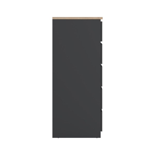 Comodă gri închis 77x121x50 cm Naia – Tvilum-image-4