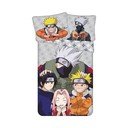 Lenjerie de pat pentru copii din bumbac pentru pat de o persoană 140x200 cm Naruto "Grey" – Jerry Fabrics