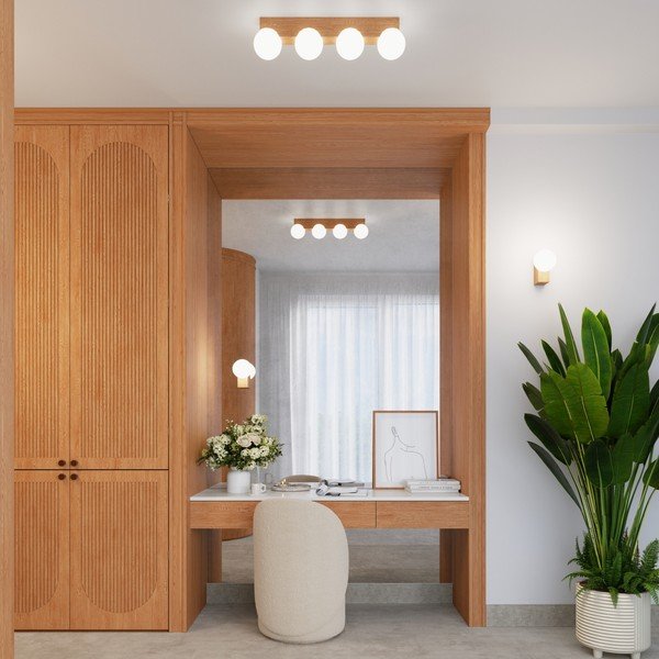 Aplică de perete albă/în culoare naturală ø 12 cm Solum – Sollux-image-3