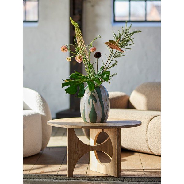Măsuță de cafea în culoare naturală rotundă cu aspect de lemn de brad ø 80 cm Alden – Bloomingville-image-1