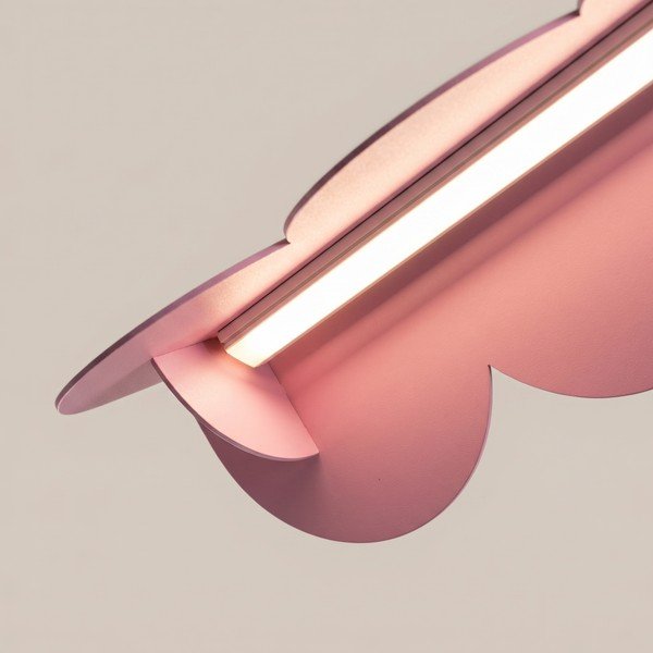 Lustră roz LED din aluminiu BISCUIT – Thoro-image-4