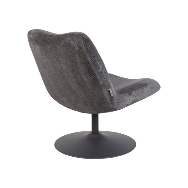 Fotoliu gri închis cu tapițerie din catifea Bubba – Zuiver-image-4