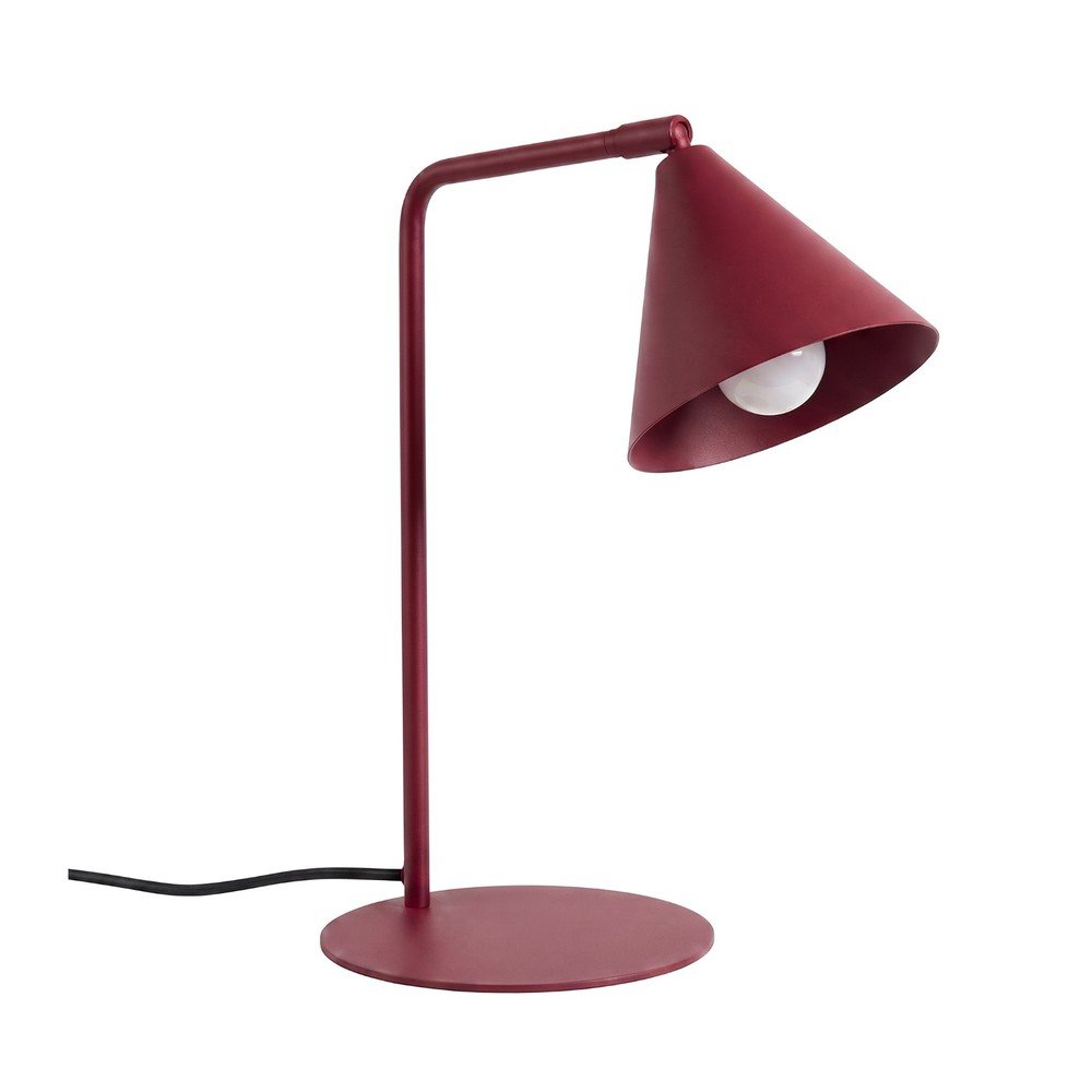 Veioză burgundy cu structură flexibilă din oțel (înălțime 35 cm) Zylo – Sollux