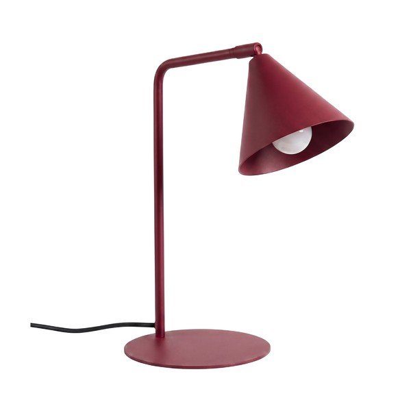 Veioză burgundy cu structură flexibilă din oțel (înălțime 35 cm) Zylo – Sollux