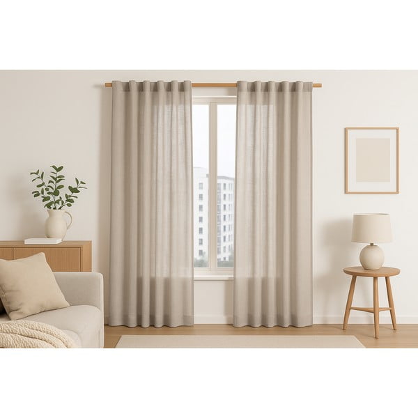 Draperie bej 140x270 cm Valeta – Restilo-image-1