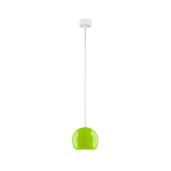 Lustră cu cablul alb Sotto Luce Myoo, verde